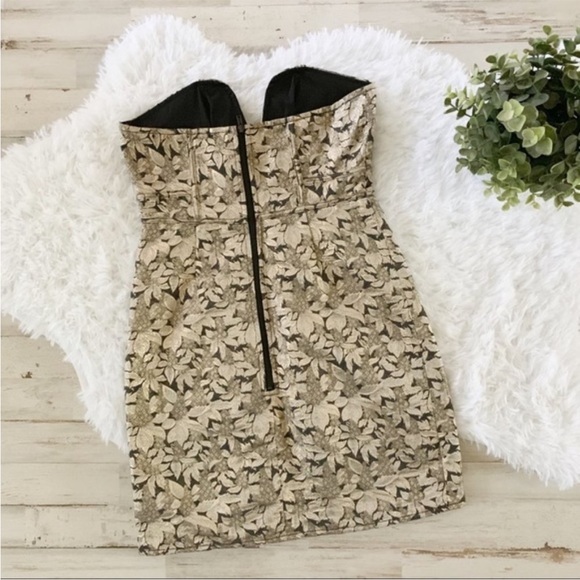 Lovers + Friends wild & free metallic bodycon mini dress size xs - Picture 3 of 8